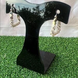 Silver tone Crystal Hoop Earrings - Women Jewelry